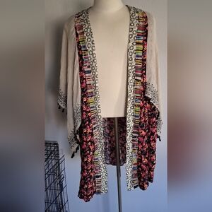 Ivy Jane Colorful Striped Floral Tunic